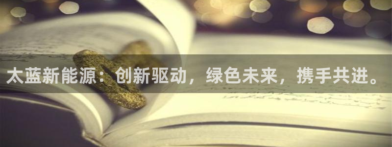新宝GG冰冰：太蓝新能源：创新驱动，绿色