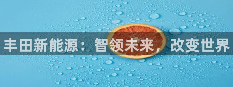 新宝gg 注册:丰田新能源:智领未来,改变世界