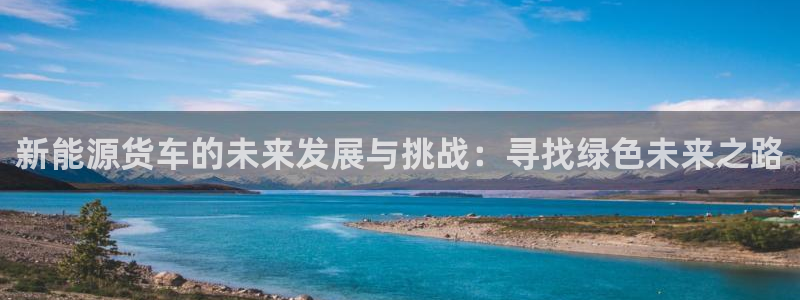 新宝gg测速:新能源货车的未来发展与挑战:寻找绿色未来之路