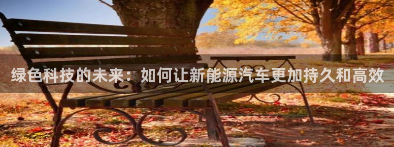 新宝gg娱乐盟主:绿色科技的未来:如何让新能源汽车更加持久和